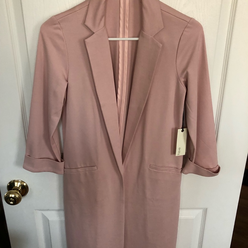 Light Pink Long Blazer.